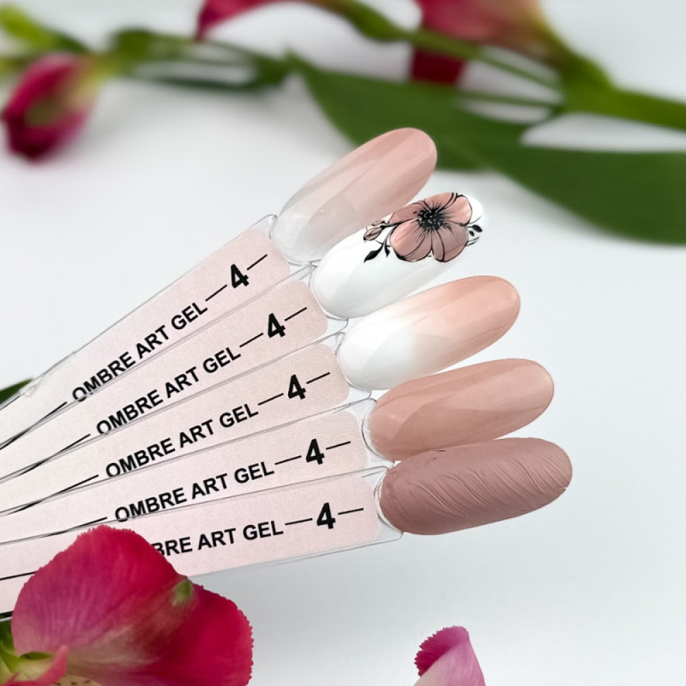 Гель-фарба Crooz Art Gel Ombre 5 в 1 04 без липкого шару капучино-нюд 3 мл