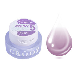 Гель-краска Crooz Art Gel Ombre 5 в 1 05 без липкого слоя светлый розово-лиловый 3 мл