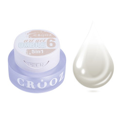 Гель-краска Crooz Art Gel Ombre 5 в 1 06 без липкого слоя кремово-белый 3 мл