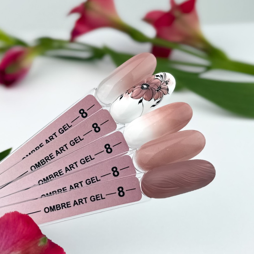 Гель-фарба Crooz Art Gel Ombre 5 в 1 08 без липкого шару нюд з холодним підтоном 3 мл