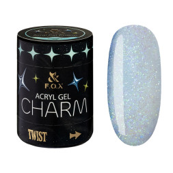 Акрил-гель F.O.X Aсryl Gel Charm 006 Moonlight лунный свет с легким светоотражающим эффектом и шиммером 20 мл