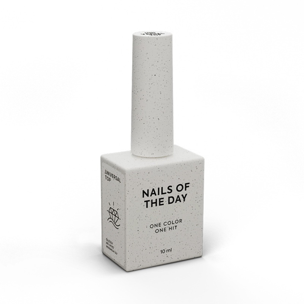 Топ глянсовий без липкого шару Nails Of The Day Glossy Top Universal No Wipe Minimum UV 10 мл