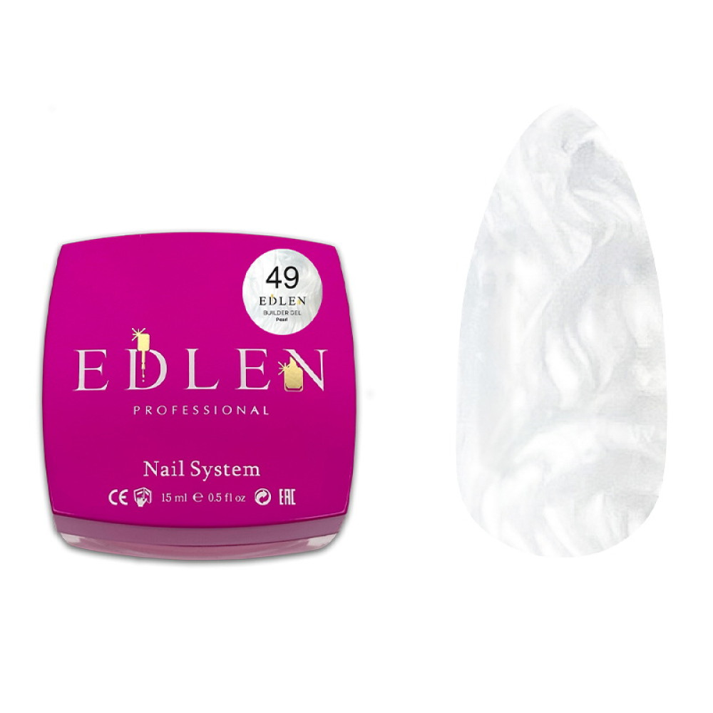 Гель будівельний Edlen Professional Builder Gel Pearl 49 з перламутровим ефектом 15 мл