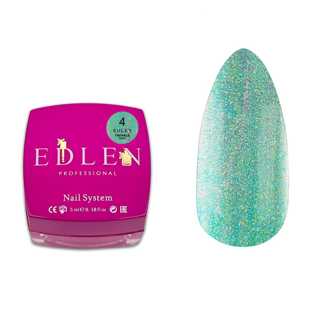 Паста для дизайну Edlen Professional Twinkle Paste 04 без липкого шару з ефектом втирання 5 мл