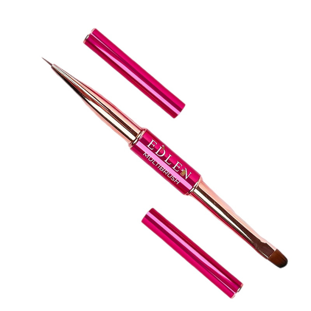 Пензель для гелю Edlen Professional Multibrush двосторонній штучний ворс 6 мм