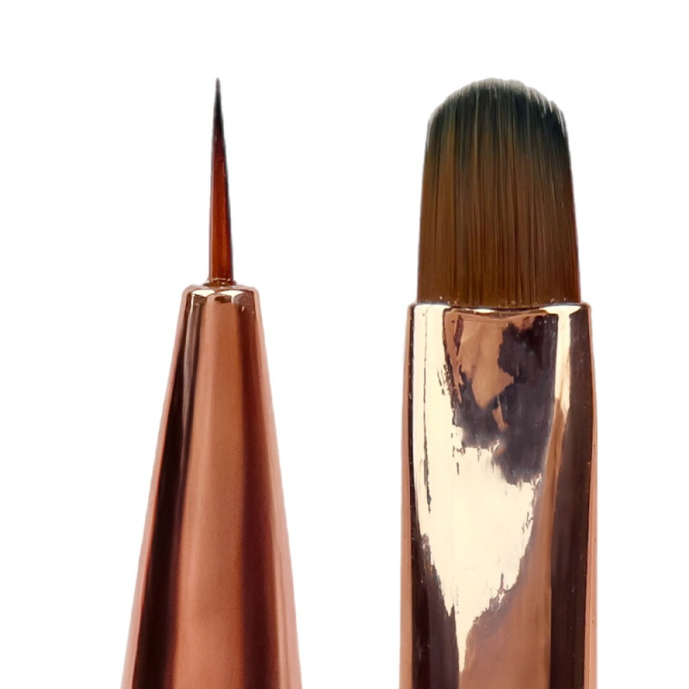 Пензель для гелю Edlen Professional Multibrush двосторонній штучний ворс 6 мм