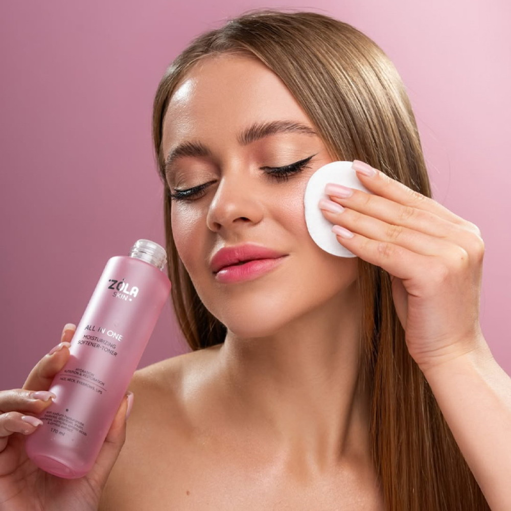 Тонер-пом’якшувач для обличчя ZOLA Moisturizing Softener-Toner All In One амінокислотний 170 мл