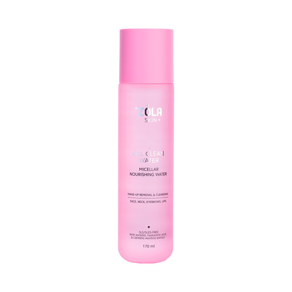 Міцелярна вода ZOLA Micellar Nourishing Water All Clean Water з екстрактом центелли азіатської та гіалуроновою кислотою 170 мл