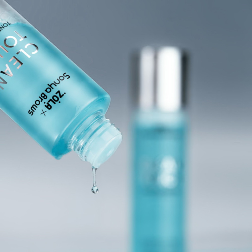 Тонер-знежирювач для брів та вій ZOLAxSonya Brows Toner Degreaser Clean Touch 150 мл