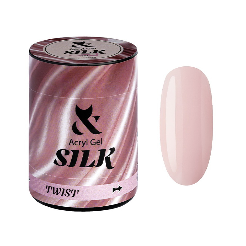 Акрил-гель F.O.X Aсryl Gel Silk 002 світло-рожевий 20 мл