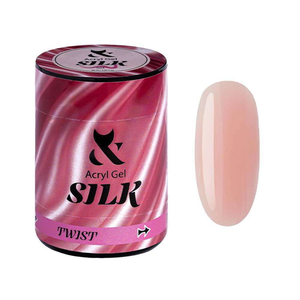 Акрил-гель F.O.X Aсryl Gel Silk 003 середньо-рожевий 20 мл