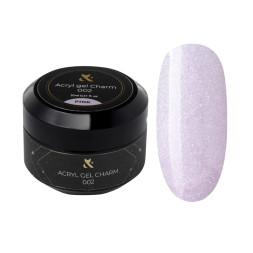 Акрил-гель F.O.X Aсryl Gel Charm 002 Pink рожевий з дрібним шимером 30 мл
