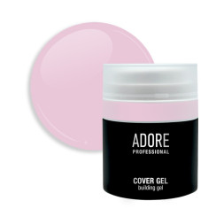 Гель будівельний камуфлюючий Adore Professional Builder Cover Gel 03 Bridal напівпрозорий натуральний рожевий з вакуумною помпою 3