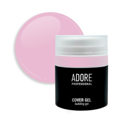 Гель будівельний камуфлюючий Adore Professional Builder Cover Gel 04 Angelic напівпрозорий холодний рожевий з вакуумною помпою 30