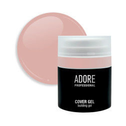 Гель будівельний камуфлюючий Adore Professional Builder Cover Gel 07 Naked напівпрозорий тілесний з вакуумною помпою 30 г