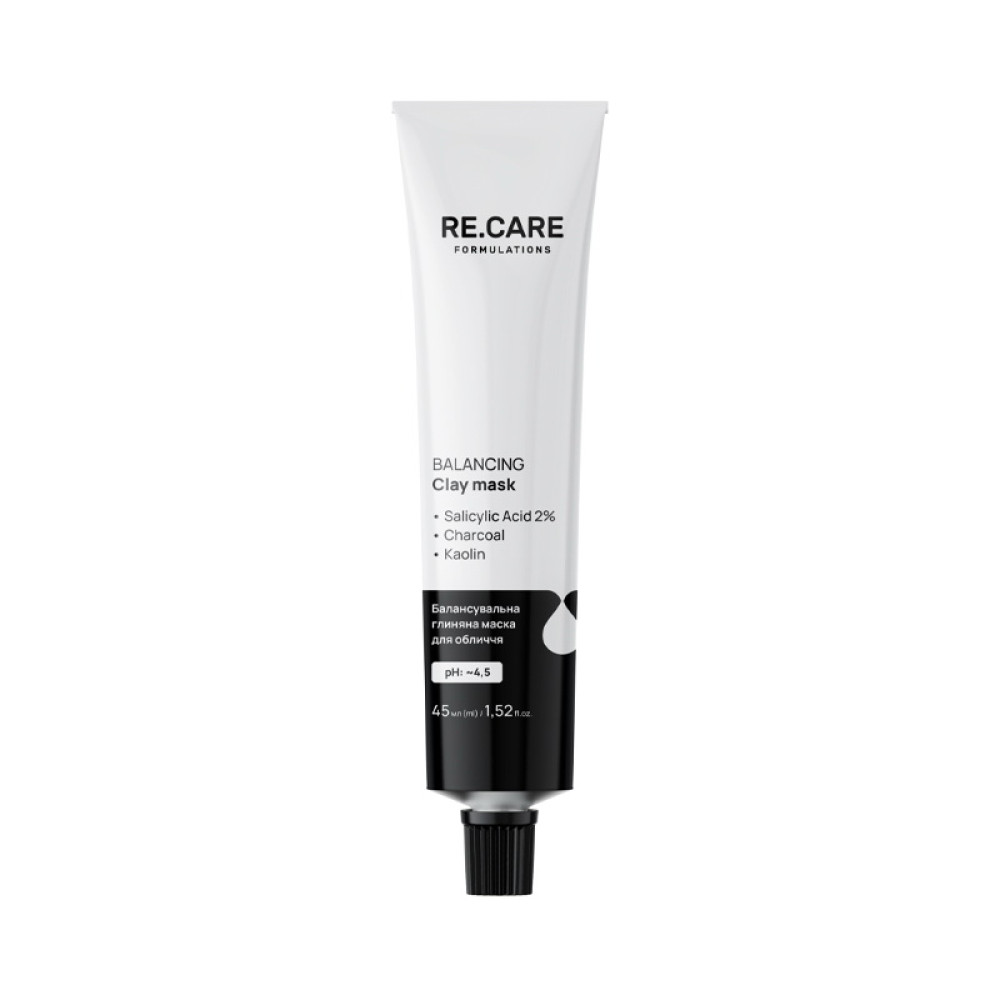 Маска для лица RE.CARE Balancing Clay Mask глиняная балансирующая 45 мл