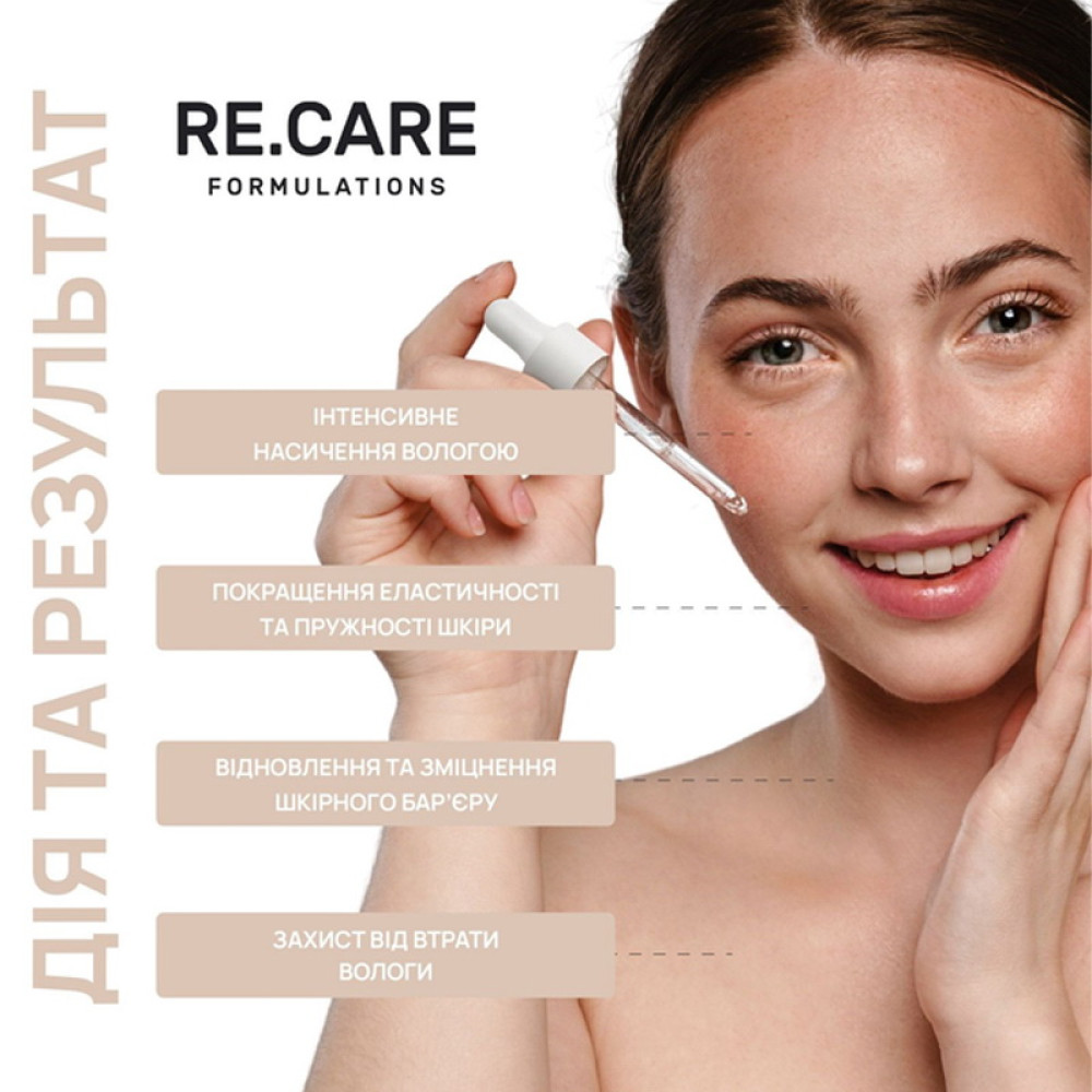 Сыворотка для лица RE.CARE Extra Hydration Serum интенсивная увлажняющая с гиалуроновой кислотой 30 мл