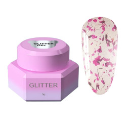 Гель для дизайну You Are Cute Glitter Gel 08 з сухоцвітом 5 мл