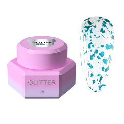 Гель для дизайну You Are Cute Glitter Gel 09 з сухоцвітом 5 мл