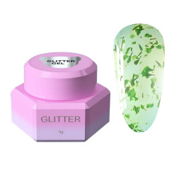 Гель для дизайну You Are Cute Glitter Gel 10 з сухоцвітом 5 мл