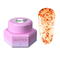Гель для дизайну You Are Cute Glitter Gel 11 з сухоцвітом 5 мл