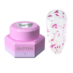 Гель для дизайну You Are Cute Glitter Gel 13 з сухоцвітом 5 мл