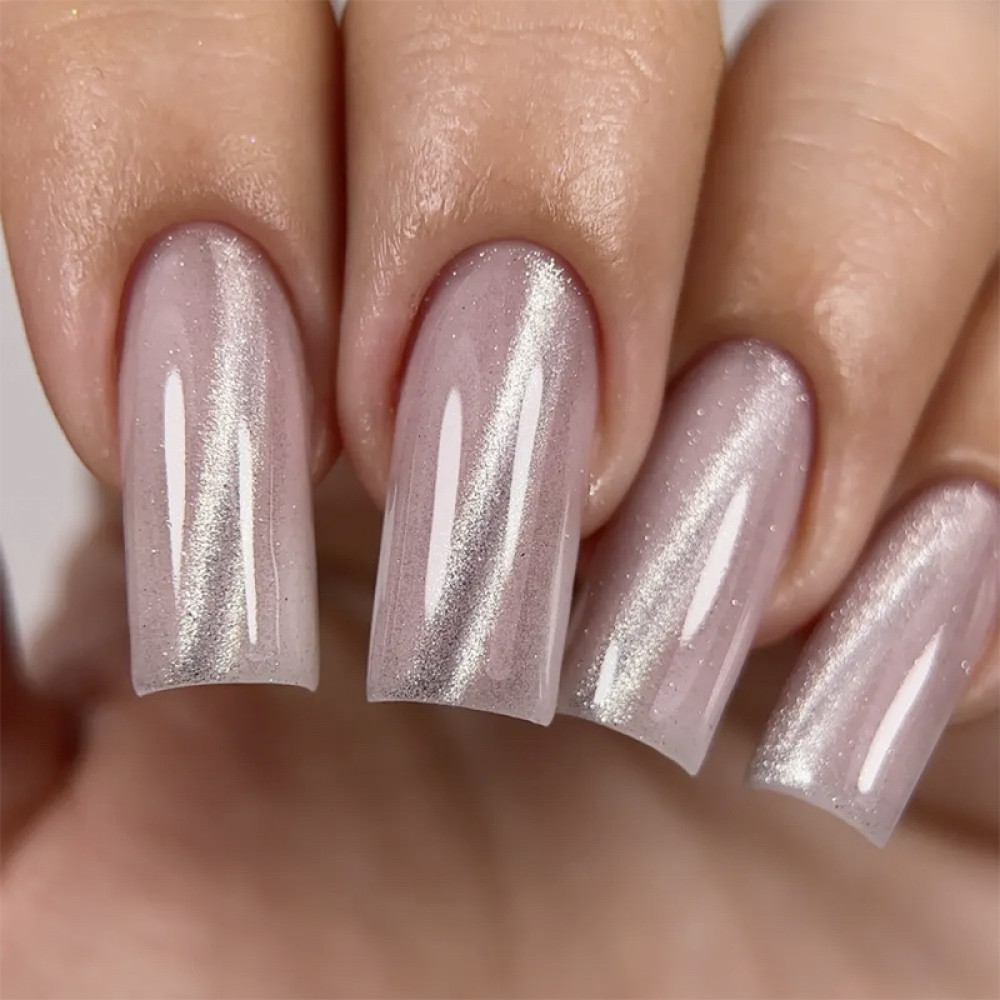 Гель-лак JOIA vegan Cat Eye Stone Jewelry 02C Rose Quartz Dust пудрово-рожевий з відливом шампанського 6 мл