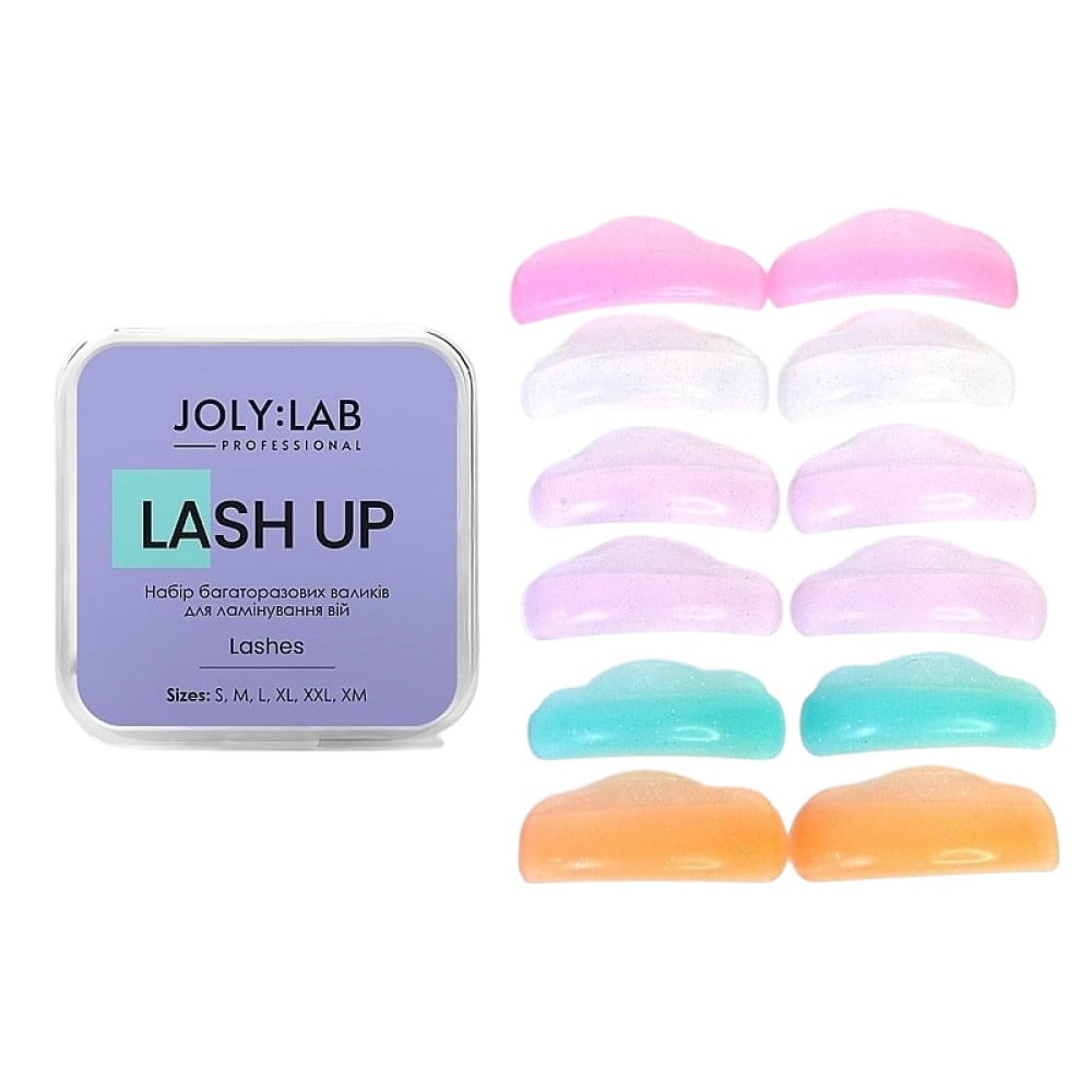 Валики силіконові для ламінування вій Joly:Lab Lash Up (S. M. L. XL. XXL. XM)