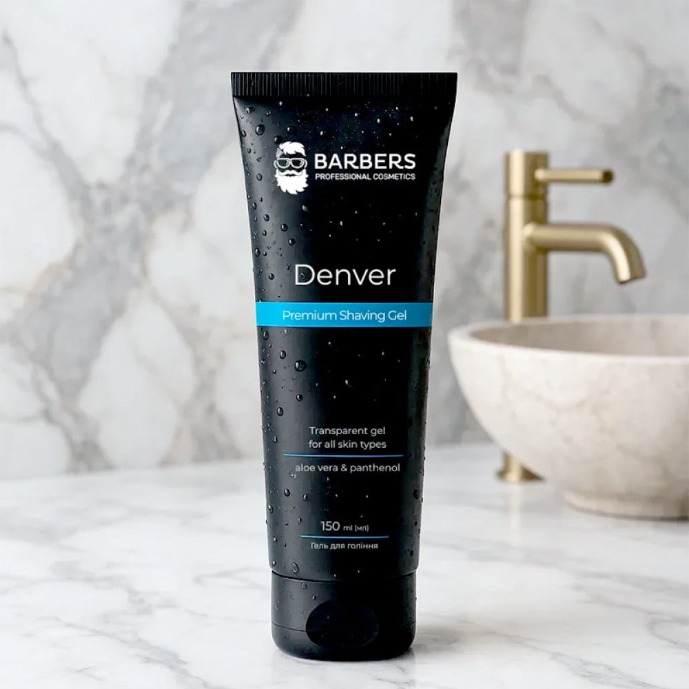 Гель для бритья Barbers Denver Premium Shaving Gel с экстрактом алоэ и пантенолом 150 мл