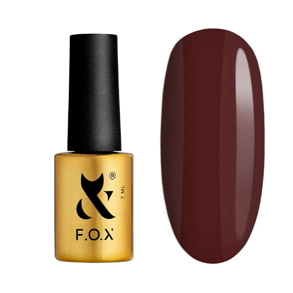 Гель-лак F.O.X Mocha Mousse 109 теплий коричневий з глибоким підтоном 7 мл
