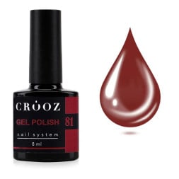 Гель-лак Crooz 081 вишневе бордо 8 мл