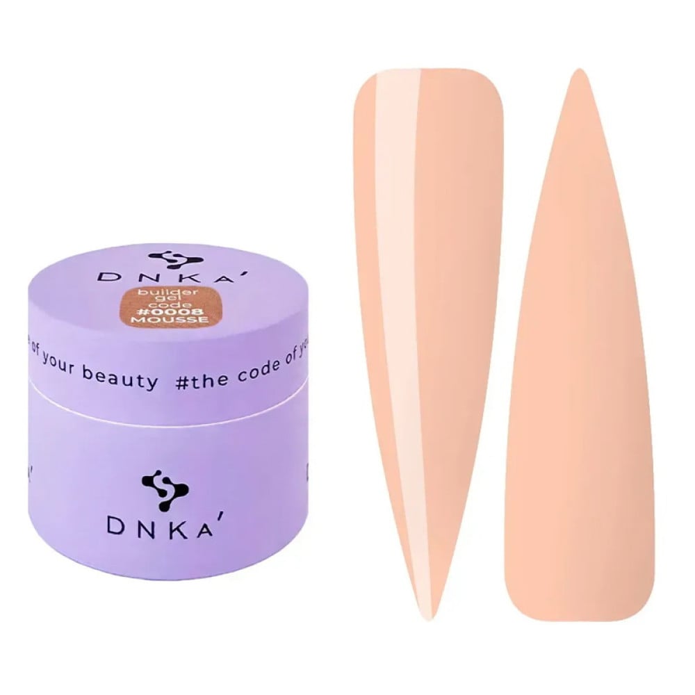 Гель для моделювання DNKa Builder Gel Mousse 0008 персиковий беж 15 мл