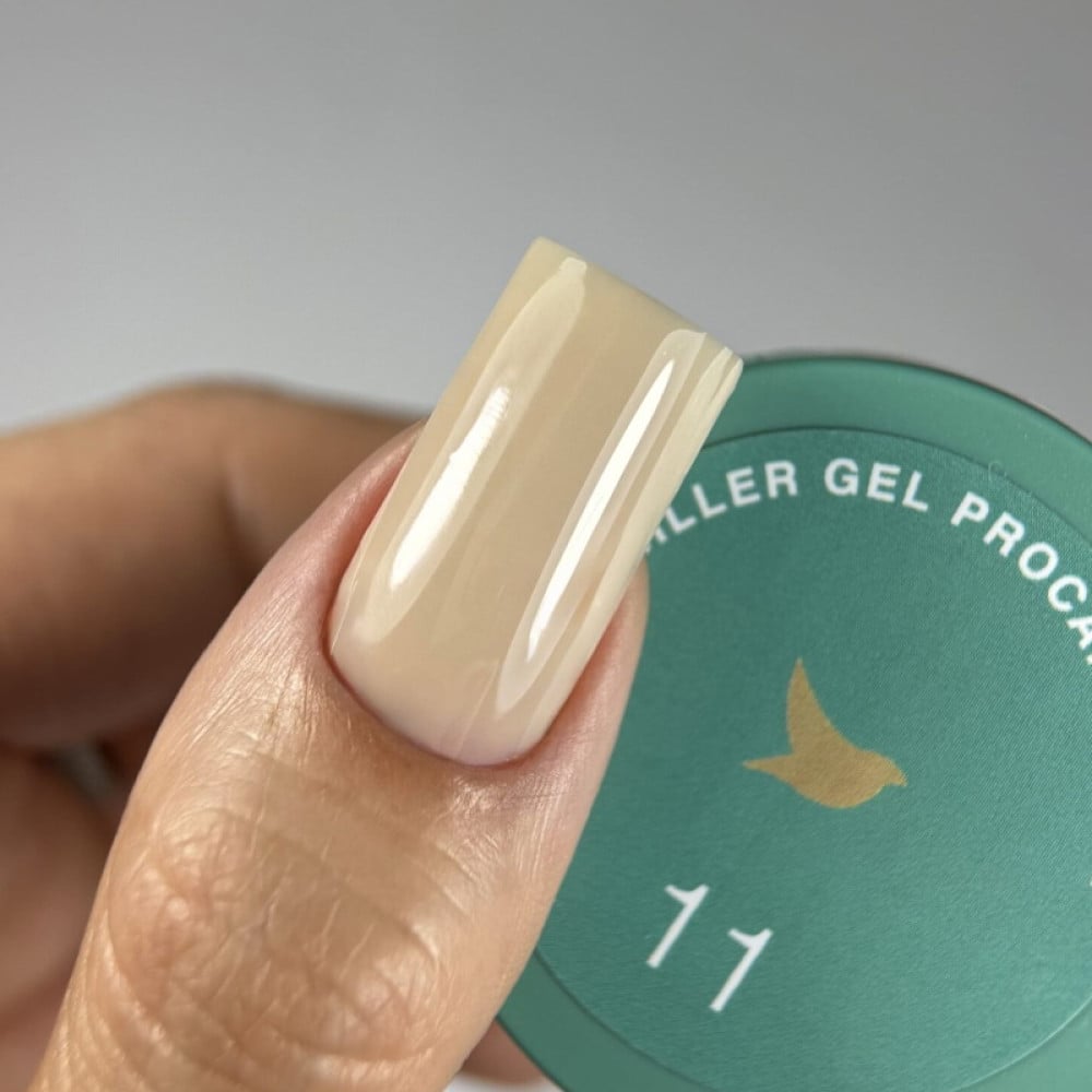 Гель для моделювання та зміцнення Siller Professional ProCare Gel Nude 011 в баночці світлий бежевий 15 мл
