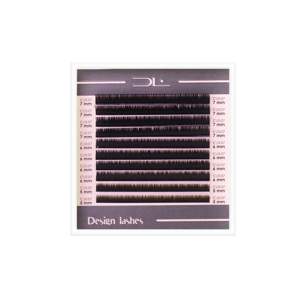 Вії Design Lashes C 0.07 (10 рядів: 5-7 мм) чорні