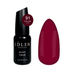 Гель-лак Edlen Professional 091 малиново-черешневий сироп 9 мл