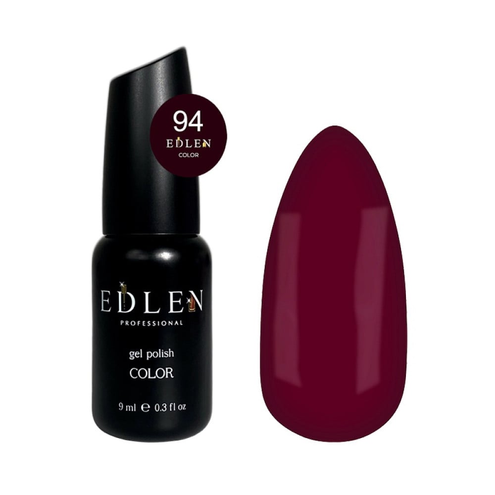 Гель-лак Edlen Professional 094 насичений винний 9 мл