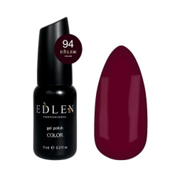 Гель-лак Edlen Professional 094 насичений винний 9 мл