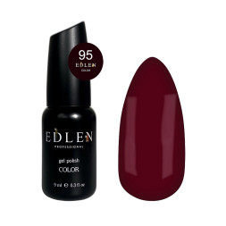 Гель-лак Edlen Professional 095 шоколадне бордо 9 мл