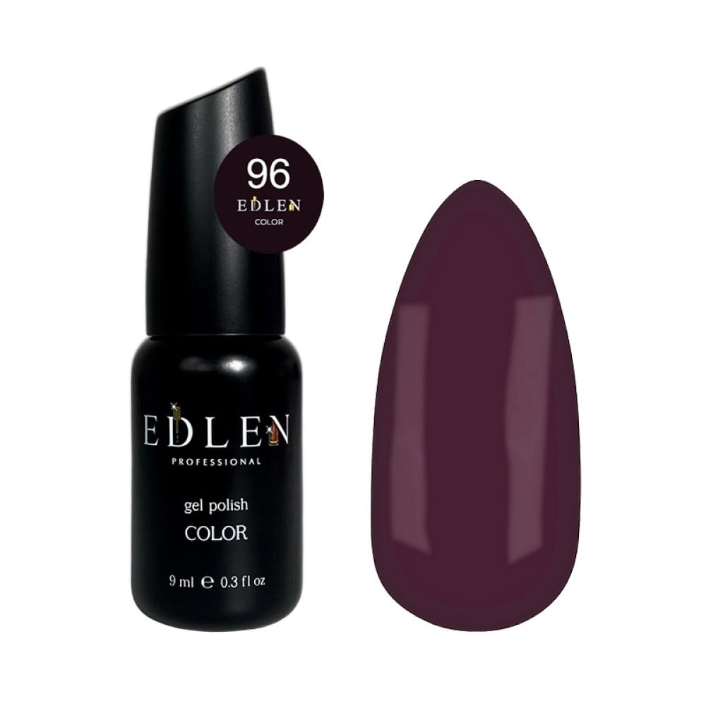 Гель-лак Edlen Professional 096 темно-сливове бордо 9 мл