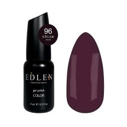 Гель-лак Edlen Professional 096 темно-сливове бордо 9 мл