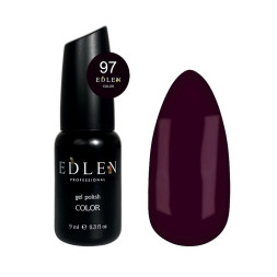 Гель-лак Edlen Professional 097 шоколадно-сливове бордо 9 мл