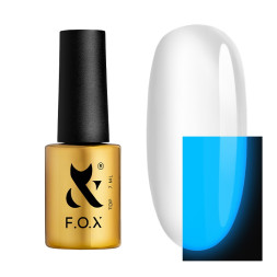 Топ люминесцентный без липкого слоя F.O.X Top Luminous Blue 7 мл