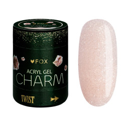 Акрил-гель F.O.X Aсryl Gel Charm 009 Quartz з легким світловідбиваючим ефектом і шимером 20 мл