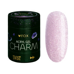 Акрил-гель F.O.X Aсryl Gel Charm 012 Amethyst фіолетовий з легким світловідбиваючим ефектом і шимером 20 мл