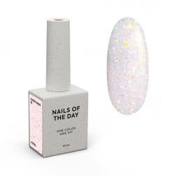 База камуфлююча Nails Of The Day Cover Base New Formula Potal 35 ніжно-рожевий з голографічною поталлю 10 мл База камуфлююча Nails Of The Day Cover Base New Formula Potal 35 ніжно-рожевий з голографічною поталлю 10 мл