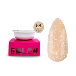 Гель будівельний Edlen Professional Builder Gel Flash 58 світловідбиваючий нюдово-бежевий 15 мл