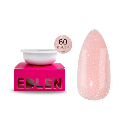 Гель будівельний Edlen Professional Builder Gel Flash 60 світловідбиваючий світло-рожевий нюд 15 мл