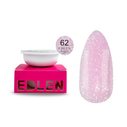 Гель будівельний Edlen Professional Builder Gel Flash 62 світловідбиваючий приглушений бузковий 15 мл