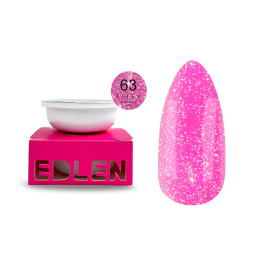 Гель будівельний Edlen Professional Builder Gel Flash 63 світловідбиваючий рожева фуксія 15 мл