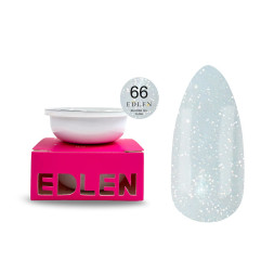 Гель будівельний Edlen Professional Builder Gel Flash 66 світловідбиваючий сіро-молочний 15 мл